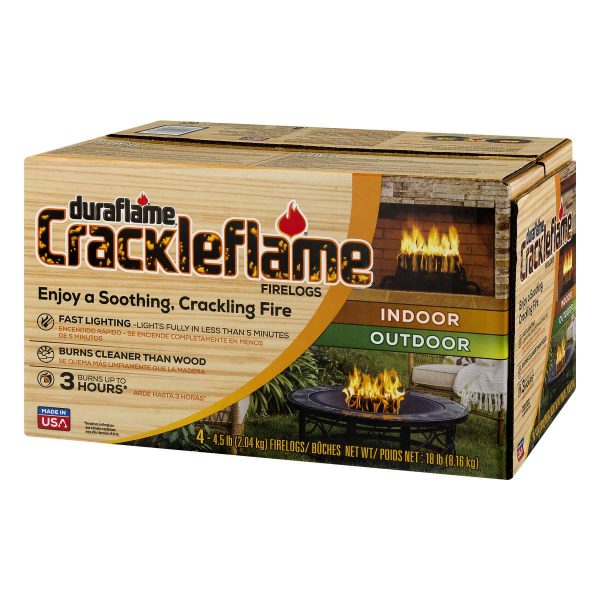 duraflame® Crackleflame® 4.5lb 3-hr Indoor/ Outdoor Firelog - 4-pack 2