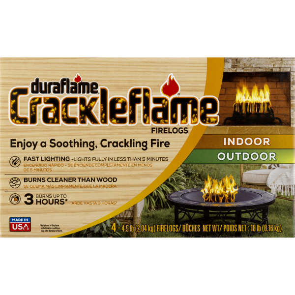 duraflame® Crackleflame® 4.5lb 3-hr Indoor/ Outdoor Firelog - 4-pack 3
