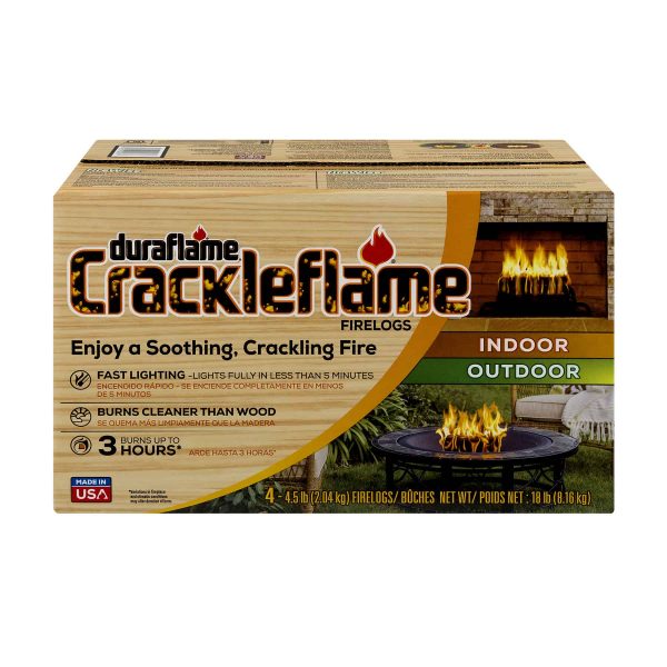duraflame® Crackleflame® 4.5lb 3-hr Indoor/ Outdoor Firelog - 4-pack